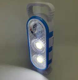 Акумуляторний LED ліхтар та 2 COB лампи прожектор з сонячною панеллю USB вихід та функція Power bank Feiteng 7122 - мініатюра 5