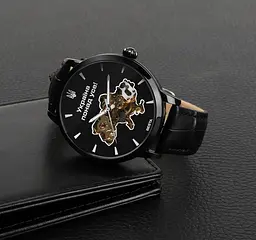 Наручний годинник чоловічий Besta Skeleton UA Black Чорний (3121) - мініатюра 8