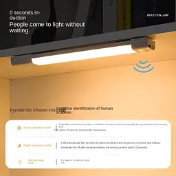 Сенсорний світильник LED з датчиком руху MZ-L3201 (37*22,5*400mm) White - мініатюра 3