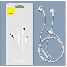 Навушники Baseus Encok Wired C17 (Type-C) білі NGCR10002 - мініатюра 5