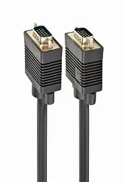 Кабель Cablexpert VGA - VGA (M/M), HD15, з 2-ма фер. кільцями, чорний, 5 м (CC-PPVGA-5M-B) пакет - мініатюра 2