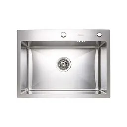 Кухонна мийка Platinum Handmade 600x450x220 (товщина 3,0/1,5 мм корзина та дозатор в комплекті), Нержавіюча сталь