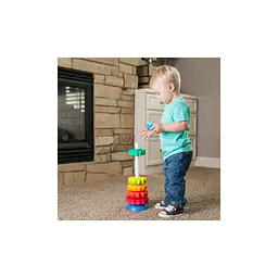 Розвиваюча іграшка Fat Brain Toys Пірамідка гвинтова тактильна SpinAgain (F110ML) - мініатюра 5
