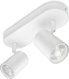 WiZ Світильник точковий накладний розумний IMAGEO Spots, 2х5W, 2200-6500K, RGB, Wi-Fi, білий - мініатюра 6