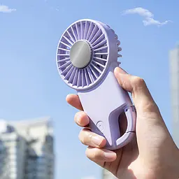 Портативний вентилятор SQT-BF2 з карабіном 1800mAh Purple - мініатюра 2