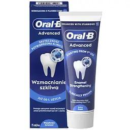 Зубна паста Oral-B Advanced Зміцнення емалі Виняткова свіжість 75 мл (8006530091008)