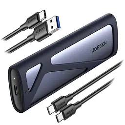 Зовнішня кишеня Ugreen для SSD M.2 (NVMe) M-Key 3.2 Gen2 CM400 сірий (90264)