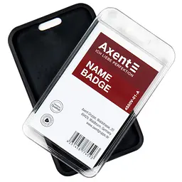 Бейдж-чохол Axent SoftTouch матовий чорний 4550V (54x85мм) упаковка 5 шт. (4550V-01-A) - мініатюра 4