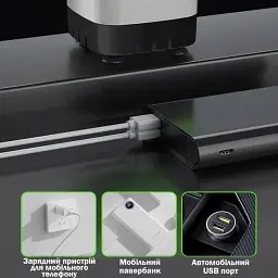 Портативний кемпінговий душ з акумулятором на 6000 mAh Сірий (00199) - мініатюра 2