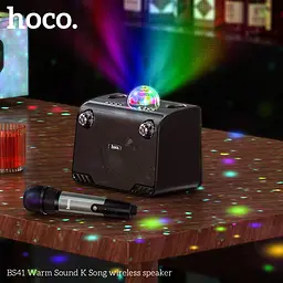 Портативна акустика Hoco Warm Sound K Song wireless speaker BS41 з мікрофоном 20W - мініатюра 4