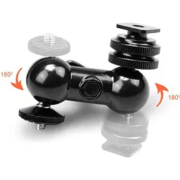 Шарнірний кронштейн SmallRig Double Ball Heads with Cold Shoe and Thumb Screw (1135) [95493] - мініатюра 5