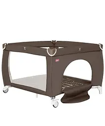 Манеж дитячий ігровий з кільцями для перших кроків та сумкою-переноскою 100 × 100 см Grande Chocolate Brown Carrello коричневий - мініатюра 2