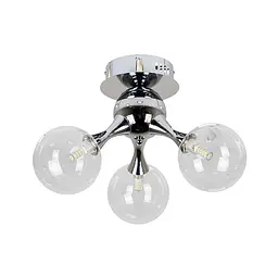 Люстра стельова LED Levistella 7529817-3 CR+CL, G9, хром, скло, сучасний стиль для вітальні