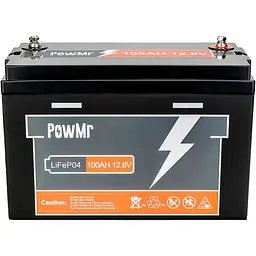 Акумулятор PowMr LiFePO4 12V 12.8V/100Ah/1280 Wh BMS 100A/50A [POW-100AH-12.8V] [110729] - мініатюра 1
