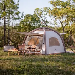 Намет тримісний надувний для кемпінгу Naturehike (CNH23ZP12002) бежевий - мініатюра 4