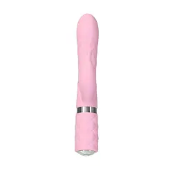 Вібратор Pillow Talk Lively Teal Розкішний із кристалом Сваровські для точки G, 24х3.7 см рожевий - мініатюра 3