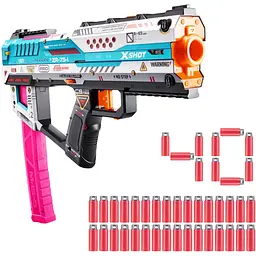 Бластер X-Shot Skins Pro Series Fury-X швидкострільний 40 патронів (36772R) - мініатюра 3