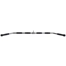 Ручка для верхньої тяги York Fitness 122см вигнута з гумовими рукоятками, хром - мініатюра 3
