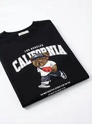 Футболка жіноча тай-дай з принтом California 20376 S чорна - мініатюра 3