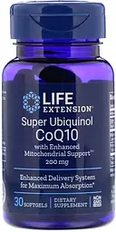 CoQ10 (убіхінол) Life Extension Ubiquinol CoQ10 200 мг 30 капс
