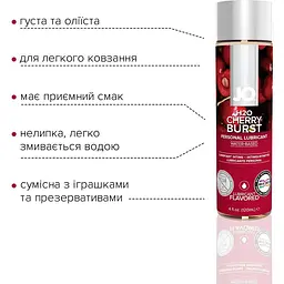 Змазка на водній основі System JO H2O - Cherry Burst (120 мл) - мініатюра 3