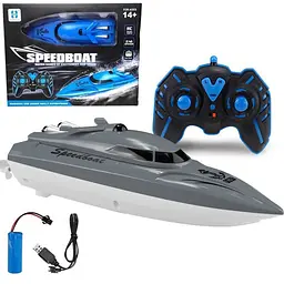 Швидкісний радіокерований катер Speedboat 2.4 GHz із двома моторами, акумулятором та USB-кабелем 25 см - мініатюра 3