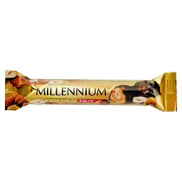 Упаковка шоколаду Millennium Golden Nut чорний з начинкою та цілими лісовими горіхами 40г * 12 шт