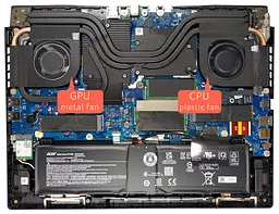 Вентилятор кулер (12V) для моделей ноутбука Acer Predator Helios Neo 16 PHN16-71 для СPU (EG75091S1-C112-S9A), 12V, 4pin - мініатюра 4