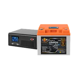 Комплект резервного живлення LP(LogicPower) ДБЖ + літієва (LiFePO4) батарея (UPS В1000 + АКБ LiFePO4 640W)