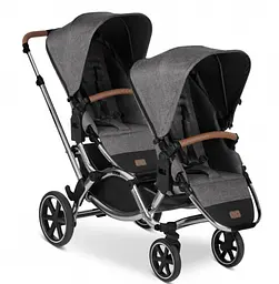 Універсальна коляска 2 в 1 для двійні ABC Design Zoom Asphalt, сірий (12002522003/K) - мініатюра 4