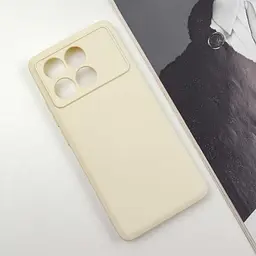 Чохол TPU GETMAN Liquid Silk Full Camera для Xiaomi Poco X6 Pro Пісочний / Sand - мініатюра 2