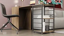Стіл-тумба трансформер Смарт 2/1 Ferrum-decor 750x1450x500 Чорний метал ДСП Дуб Сонома Трюфель 16 мм (FRD-105099) - мініатюра 2