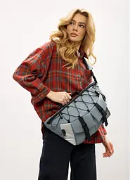 Жіноча cумка-бананка під ноутбук Sambag Urban Pro блакитна 46 × 26 см (51411210)