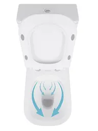 Унітаз підлоговий Qtap Presto Quadro Rimless з сидінням Slim Duroplast/ Soft-close/ Quick Release QT24221215AW - мініатюра 5