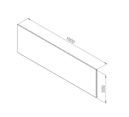 Панель фронтальна для ванни Am.Pm Inspire 2.0 180x80 см білий W52A-180-080W-P, Білий - мініатюра 2