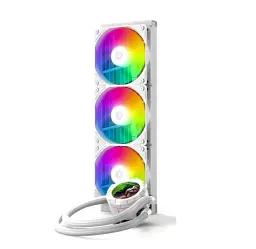 Система рідинного охолодження ID-Cooling Space LCD SL360 XE White, 3х120мм ARGB fans, 4pin PWM, Intel LGA2066/2011/1851/1700/1200/115x; AMD AM5/AM4, до 350Вт TDP, LCD-дисплей 2,1" - мініатюра 2