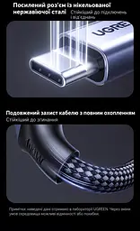 Кабель UGREEN L520 магнітний USB-C - USB-C PD 100 Вт 1 м темно-сірий (55517) - мініатюра 7