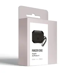 Чохол для навушників Armorstandart Panzer для Apple Airpods 4 Black (ARM82552) - мініатюра 3