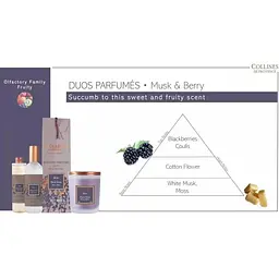 Наповнювач для аромадифузора Collines de Provence мускус і ягоди 200 мл - мініатюра 2