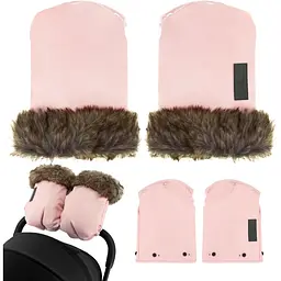 Рукавиці для коляски MoMi Muffins pink рожеві - мініатюра 2