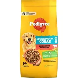 Сухий корм для собак Pedigree з яловичиною та овочами 12 кг (5998749145043)