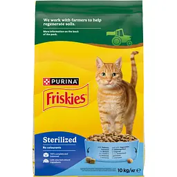 Сухий корм для стерилізованих котів Friskies з лососем, тунцем та овочами 10 кг - мініатюра 2