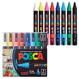 Набір маркерів Uni Posca 1.8-2.5 мм 8 шт. (PC-5M 8C)