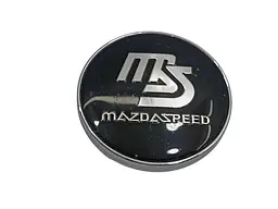 Ковпак колеса Mazda speed чорний 60 мм пластик метал 1 шт (ковпачок диска) - мініатюра 3