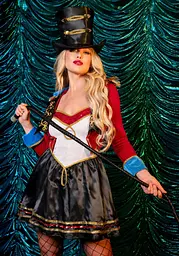 Костюм дресирувальниці Leg Avenue Ringmaster Costume M, сукня, капелюх - мініатюра 3
