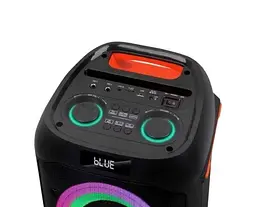 Портативна музична Bluetooth колонка з караоке мікрофоном NDR-717 50 W з LED-підсвіткою і 2 бездротовими мікрофонами - мініатюра 3