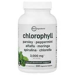 Хлорофіл Chlorophyll 240 капсул Micro Ingredients vit0004774