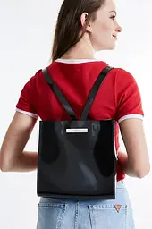 Жіноча каучукова сумка-рюкзак трансформер Closer Bag чорна Zaxy sum0028698 - мініатюра 5