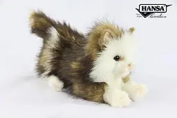 М'яка іграшка Hansa Кошеня бежево-біле, що лежить, L. 25 см (8233) - мініатюра 2