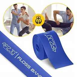 Стрічка компресійна для флосингу 4FIZJO Floss Band 207 x 5 x 0.1 см Blue (P-5905973405218) - мініатюра 6